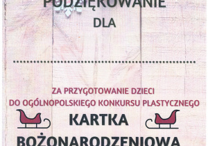 Podziękowanie dla nauczyciela