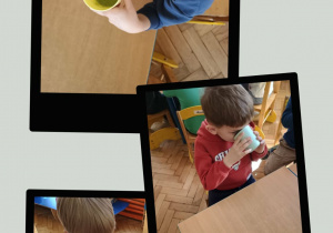 Dzieci piją koktajl