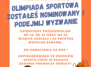 Olimpiada Sportowa "Zostałeś nominowany - podejmij wyzwanie"